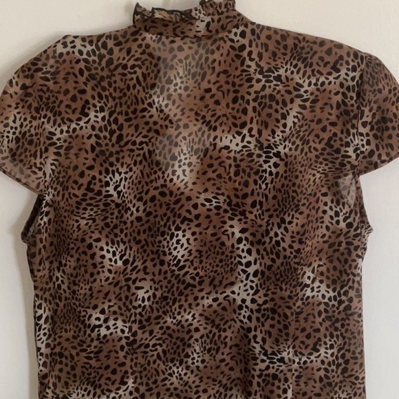 CLEO Leopard Print Ruffle Blouse - Picture 4 of 4